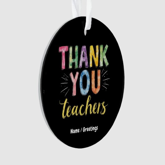 Bedankt Docenten & Studenten Afstuderen Gift Ornament (voorkant)