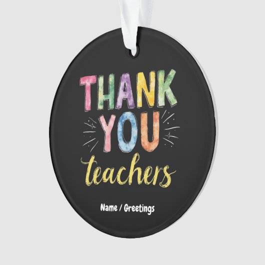 Bedankt Docenten & Studenten Afstuderen Gift Ornament (voorkant)