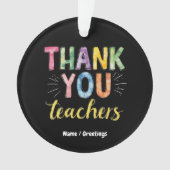 Bedankt Docenten & Studenten Afstuderen Gift Ornament (voorkant)