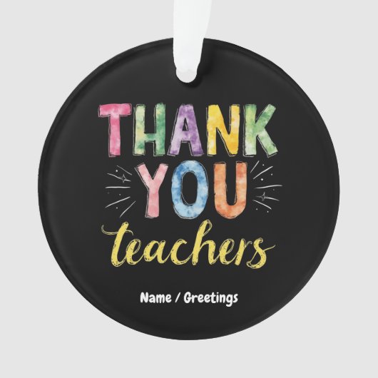 Bedankt Docenten & Studenten Afstuderen Gift Ornament (voorkant)