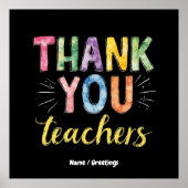 Bedankt Docenten & Studenten Afstuderen Gift Poster (Voorkant)