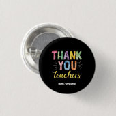 Bedankt Docenten & Studenten Afstuderen Gift Ronde Button 3,2 Cm (Voorkant /achterkant)