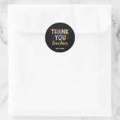 Bedankt Docenten & Studenten Afstuderen Gift Ronde Sticker (Tas)
