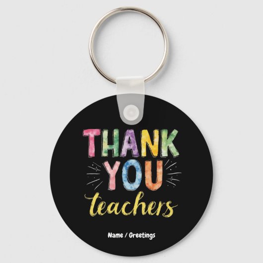 Bedankt Docenten & Studenten Afstuderen Gift Sleutelhanger (Voorkant)