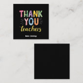 Bedankt Docenten & Studenten Afstuderen Gift Vierkante Visitekaartje (Voorkant / Achterkant)