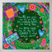 Bedankt Docenten Waardering Inspirativiteit Poster (Voorkant)