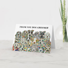 Bedankt Dog Groomer Kaart