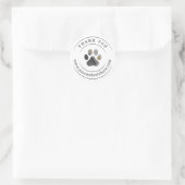 Bedankt Dog Small Business Black Sticker (Tas)