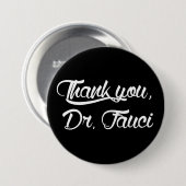 Bedankt Dr. Fauci Ronde Button 7,6 Cm (Voorkant /achterkant)