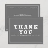  bedankt, dubbelzijdig bedankkaart (Voorkant / Achterkant)