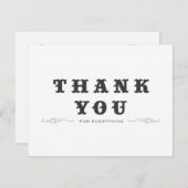  bedankt, dubbelzijdig bedankkaart (Voorkant / Achterkant)