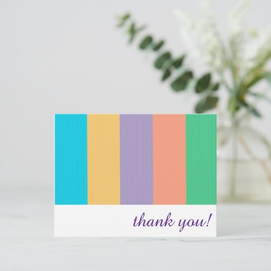 Bedankt - dubbelzijdig briefkaart (Staand voorkant)