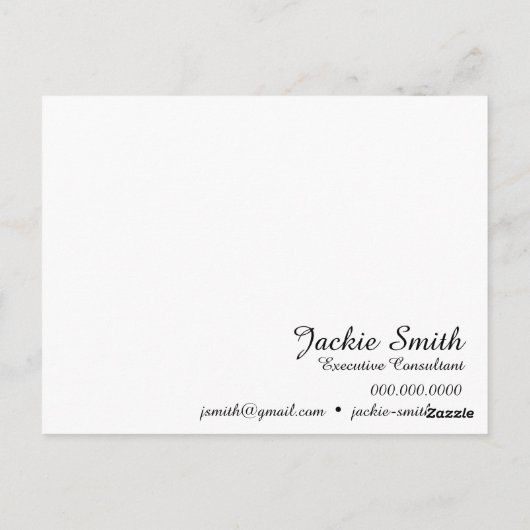 Bedankt - dubbelzijdig briefkaart (Achterkant)