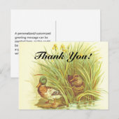 "Bedankt!" + Ducks in de buurt van het Water Brief Briefkaart (Voorkant / Achterkant)