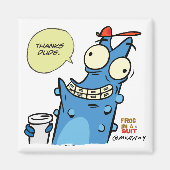 Bedankt Dude Square Magnet (Voorkant)