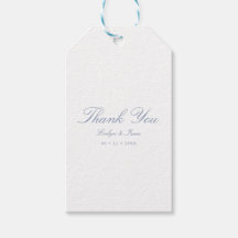 Bedankt Dusty Blue Elegant Script Wedding