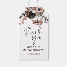 Bedankt Dusty Pink & Black Floral Vrijgezellenfees