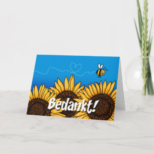 Bedankt! (Dutch thank you card) Bedankkaart