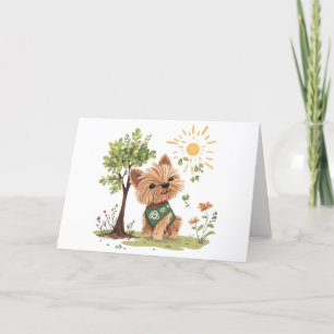 Bedankt Earth Day Yorkie Dog Gardening