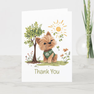 Bedankt Earth Day Yorkie Dog Gardening