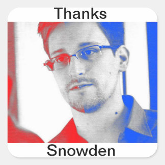 Bedankt Edward Snowden Vierkante Sticker