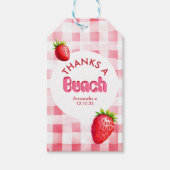 Bedankt Een bos Aardbei Picknick Bachelorette Roze Cadeaulabel (Voorkant)