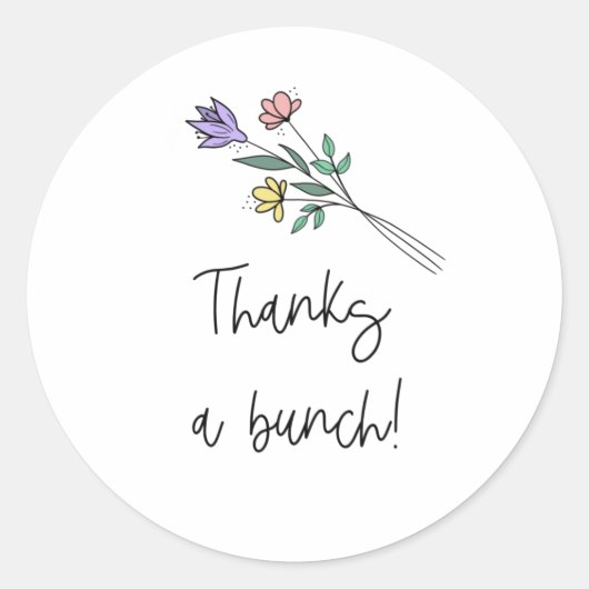 Bedankt een bos bloemen dank u Stickers (Voorkant)