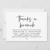 Bedankt een brunch , feest na de bruiloft kaart (Voorkant)