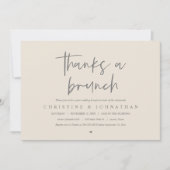 Bedankt een brunch , feest na de bruiloft kaart (Voorkant)