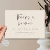 Bedankt een brunch , feest na de bruiloft kaart