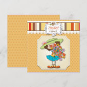 Bedankt een Bunch Funny Girl Flat Kaart (Voorkant / Achterkant)