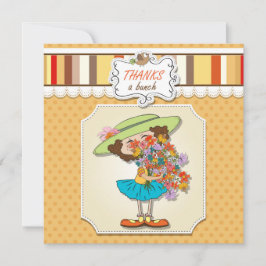 Bedankt een Bunch Funny Girl Flat Kaart