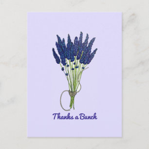 Bedankt een bunch Lavender Flower Bouquet Dank je Briefkaart