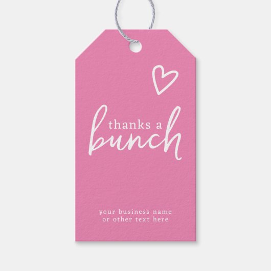 Bedankt Een Bunch Minimalistische Liefde Hart Cadeaulabel (Voorkant)