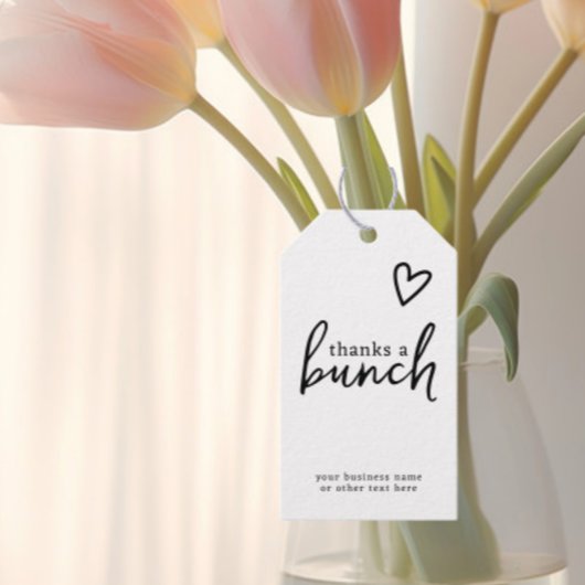 Bedankt Een Bunch Minimalistische Liefde Hart Cadeaulabel