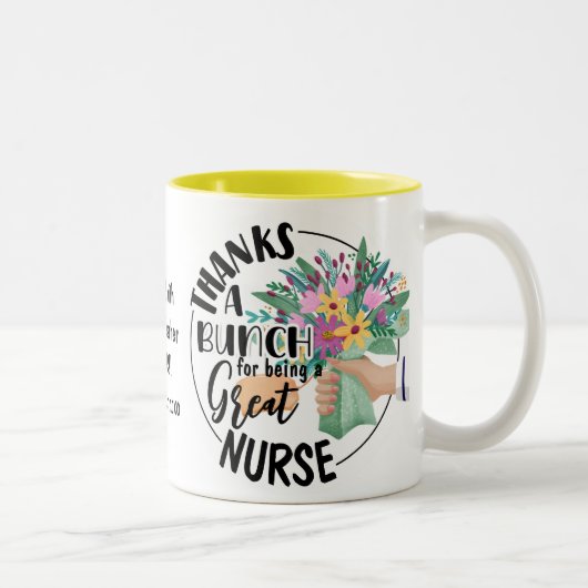 Bedankt een Bunch Nurse Mok Floral Appreciation gi (Rechts)