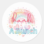 Bedankt Een Bunch Regenboog Ronde Sticker (Voorkant)