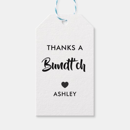 Bedankt Een Bundt'ch Gift Label, Bundt Cake Label, Cadeaulabel (Voorkant)