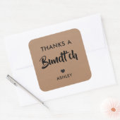 Bedankt Een Bundt'ch Gift Label, Bundt Cake Label, Vierkante Sticker (Envelop)