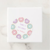 Bedankt Een eenhol Donut Pink Gold Birthday Bedankjes Labels (In situ)
