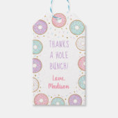 Bedankt Een eenhol Donut Pink Gold Birthday Favor Cadeaulabel (Voorkant)