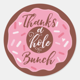 Bedankt Een eenhol Roze Donut Stickers