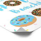 Bedankt een 'Gat Bunch Blue Donut Favor Sign' Poster (Hoek)