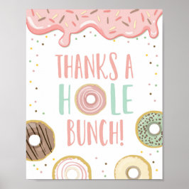 Bedankt een 'Goole Bunch Donut Girl Birthday Party Poster