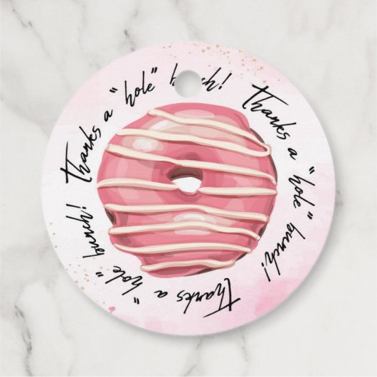 Bedankt een hele bos donut label (Achterkant)