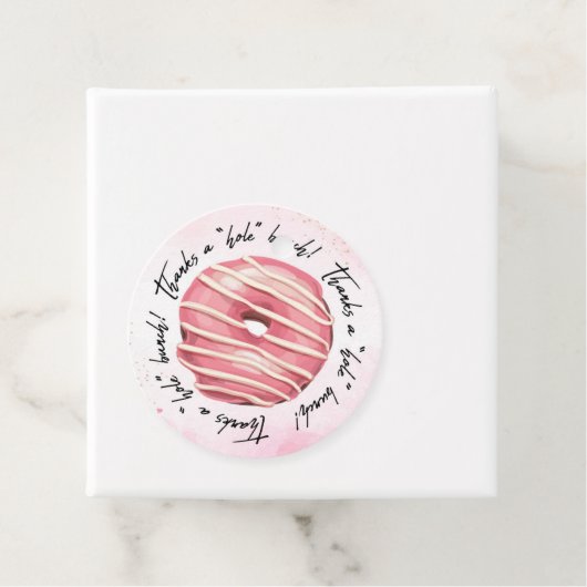 Bedankt een hele bos donut label (In situ)