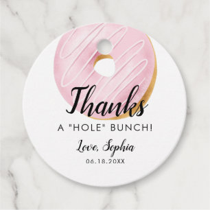 Bedankt een HELE bos donut thema verjaardagsfeestj Bedankjes Labels
