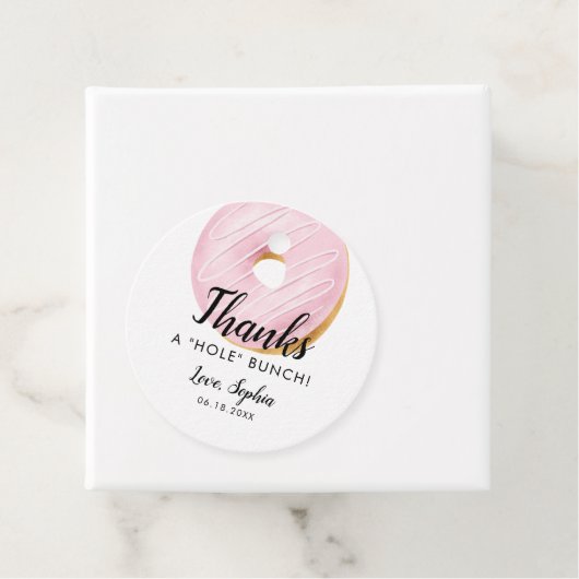 Bedankt een HELE bos donut thema verjaardagsfeestj Bedankjes Labels (In situ)