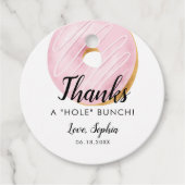 Bedankt een HELE bos donut thema verjaardagsfeestj Bedankjes Labels (Voorkant)