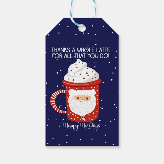 bedankt een hele laat voor alles wat je doet! pret cadeaulabel (Voorkant)